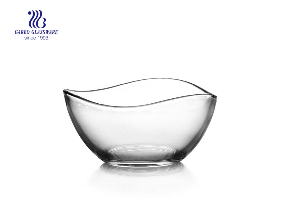 Round shape engraved 6.7 inch wholesale glass bowl in wholesale cheap price