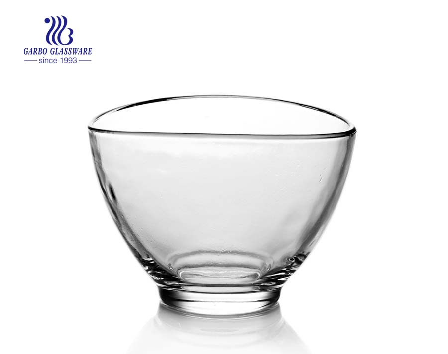 Round shape engraved 6.7 inch wholesale glass bowl in wholesale cheap price