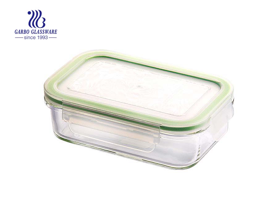 Hộp đựng thức ăn hình chữ nhật có hàm lượng borosilicate cao 400ml pyrex