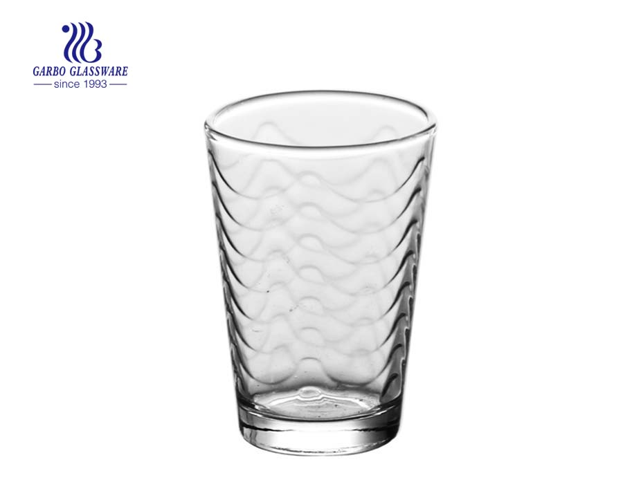 60ml wave design water drinking glass tumbler