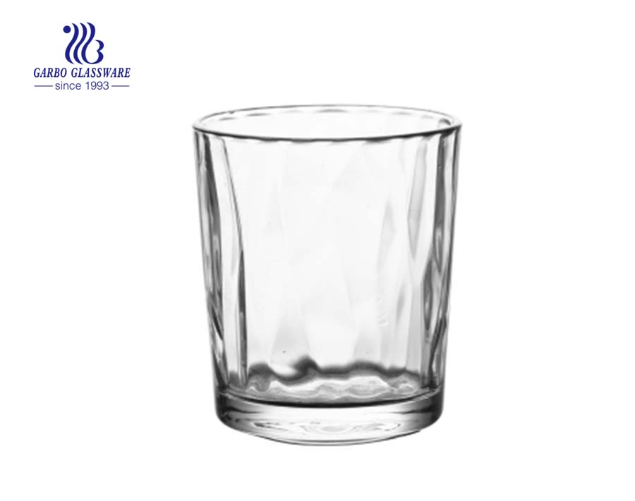 9oz butterfly design clear water drinking glass tumbler 