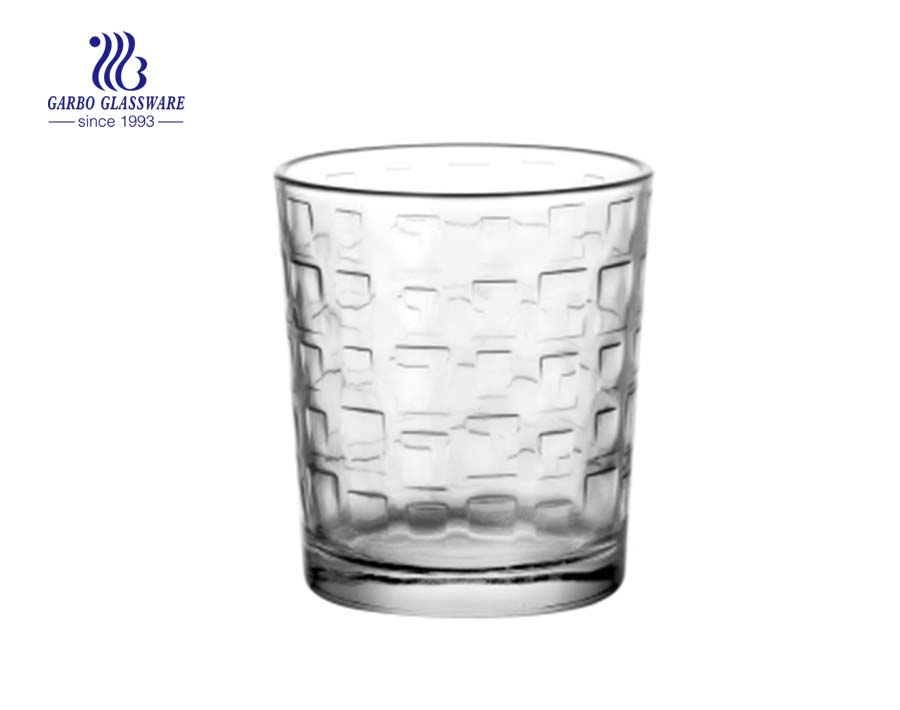 9oz butterfly design clear water drinking glass tumbler 