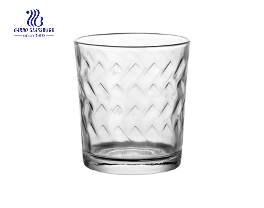 9oz butterfly design clear water drinking glass tumbler 