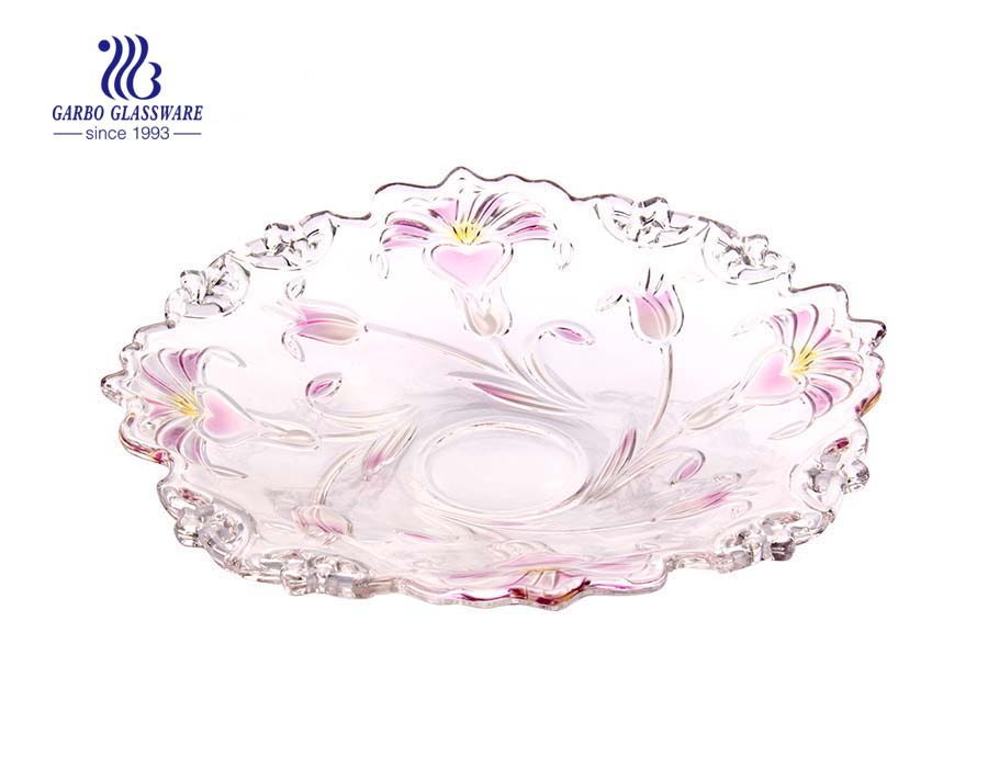 Glass Fruit Plate for Home Decoration