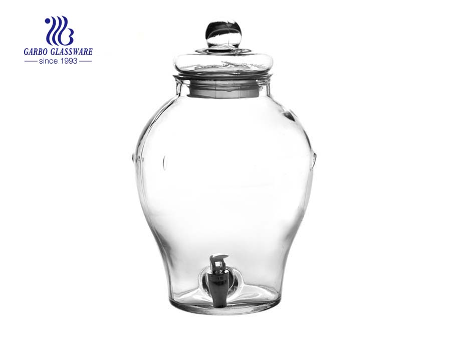 2L large glass dispenser  for beer drinking 