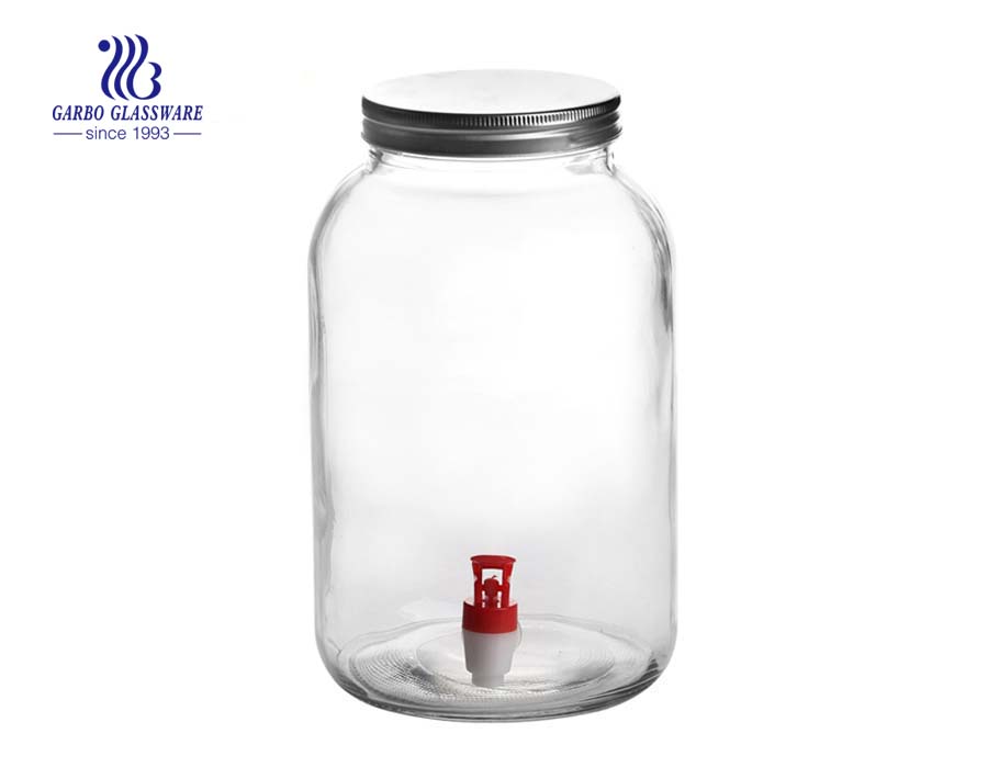 2500ml high quality Wholesale glass dispenser jar beer storage jar