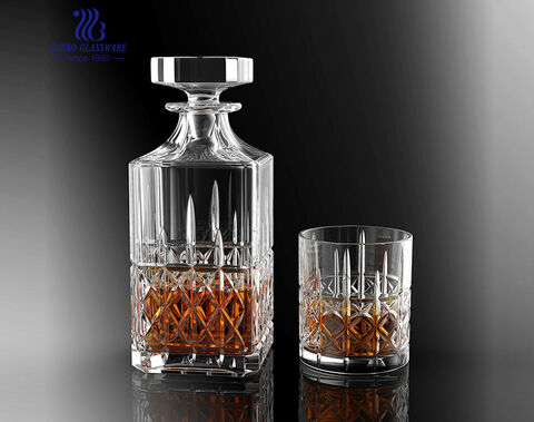 Nhà máy Bán buôn Thanh decanters thủy tinh với cốc GB12024HT