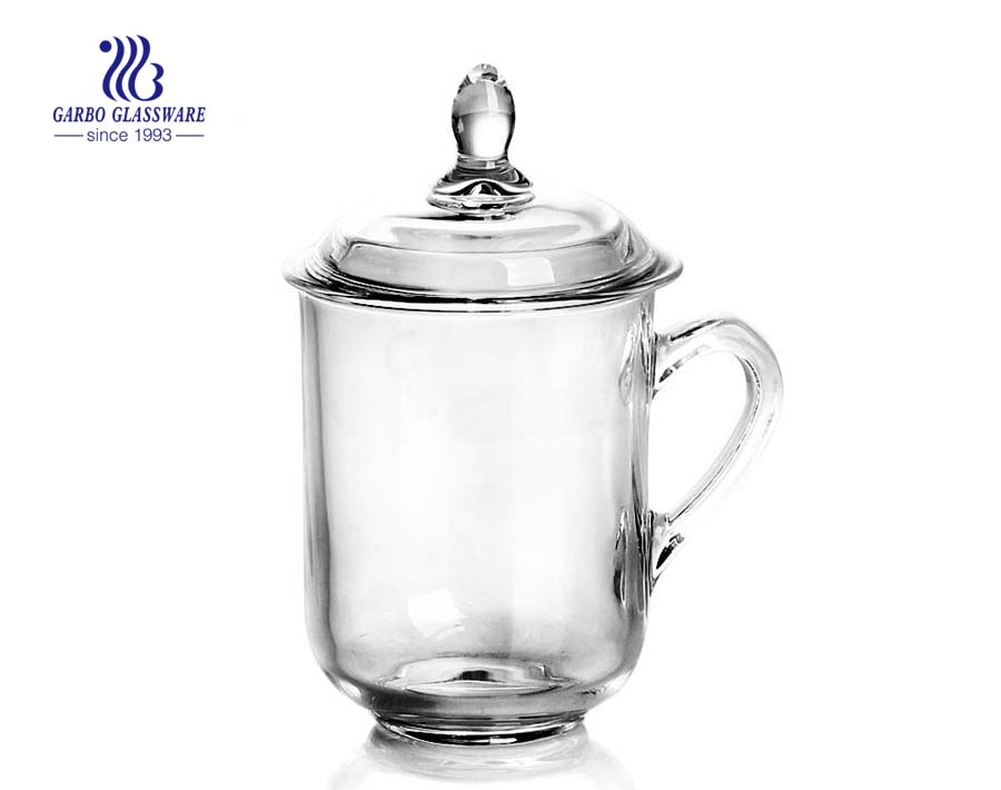 clear high quality cup tea glass with 376ml