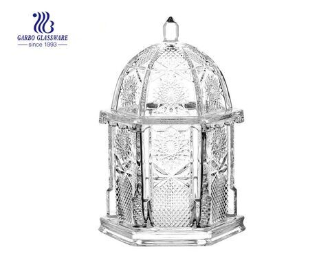 Mosque buliding Shape Special Glass Candy Jar