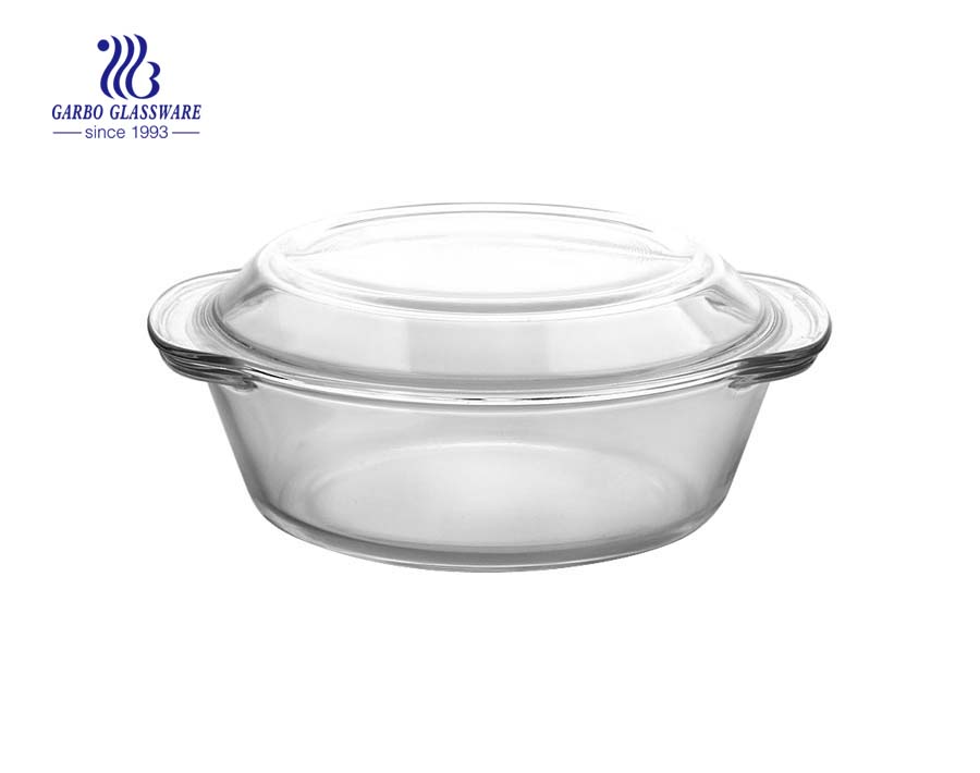 1.2L STOCKED clear glass serving bowl for soup