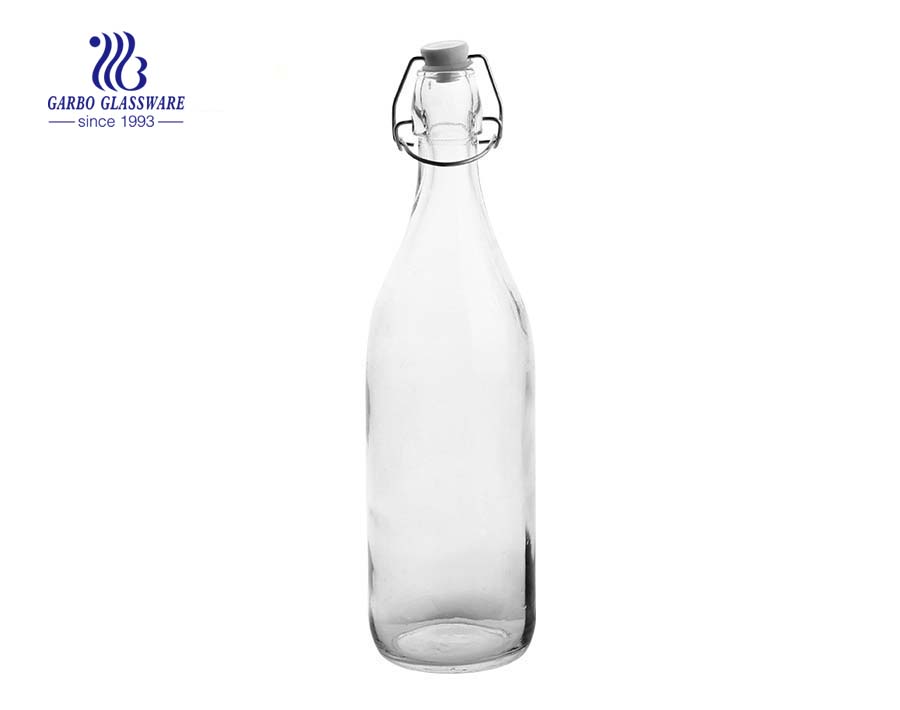 Bouteille en verre transparent 1L fabriquée en Chine