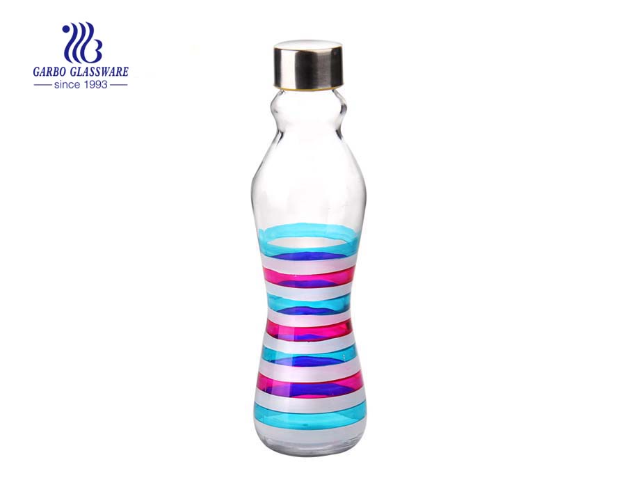 Botella de vidrio de color en spray de 500 ml