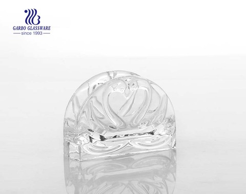 5 inch clear glass napkin holders for sale 