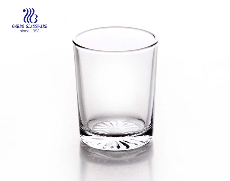 6oz round shape whisky drinking glass cup 