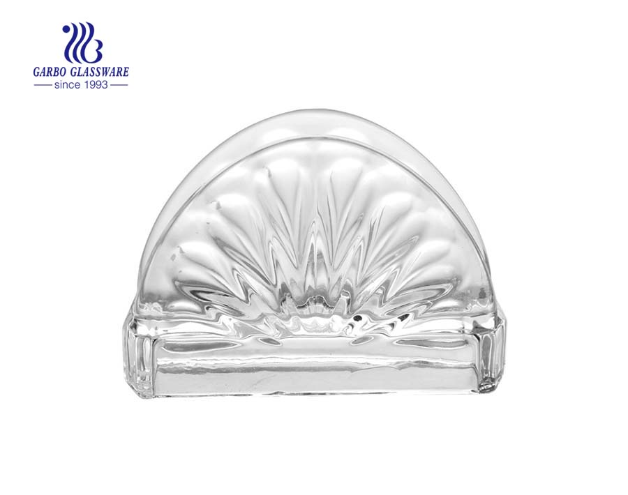 5 inch clear glass napkin holders for sale 