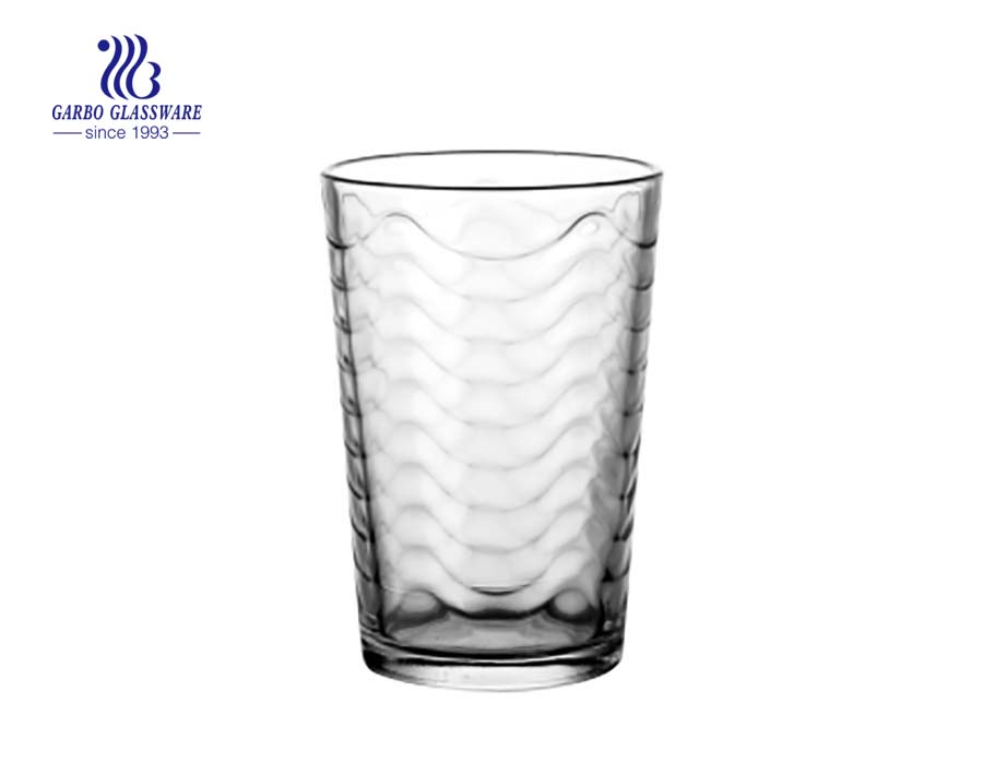 Vasos de vidrio de agua de nuevo diseño de 7 oz