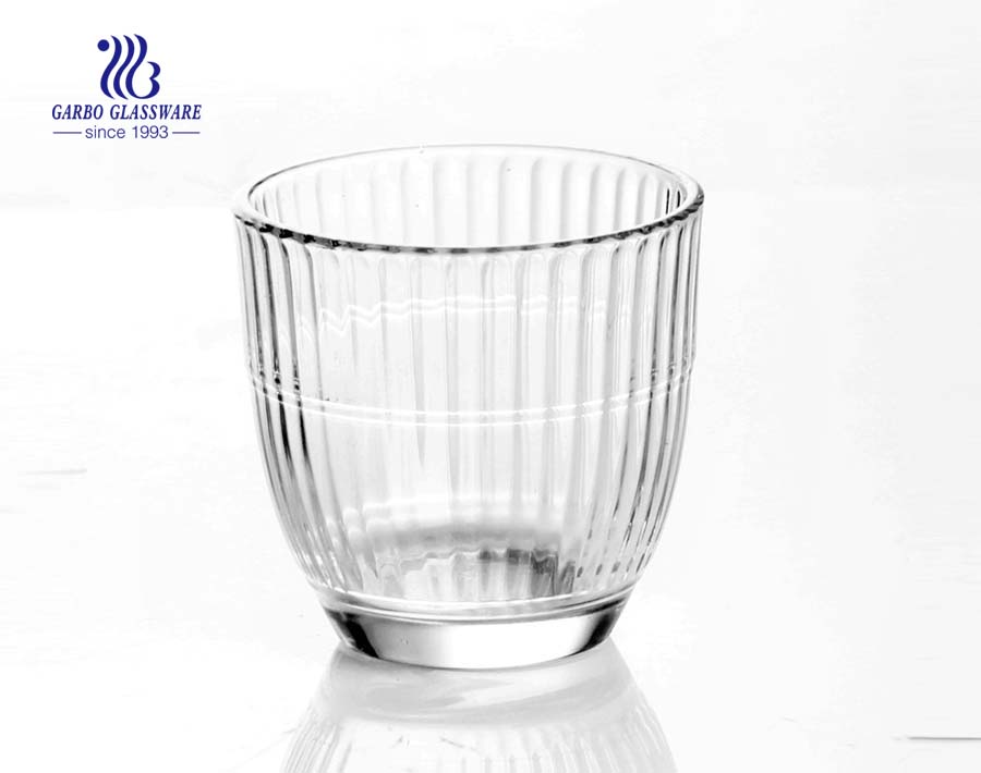 7oz egg shape popular dot design glass water cup 