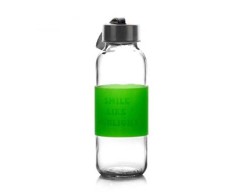 Garrafa de vidro transparente do esporte 450ml