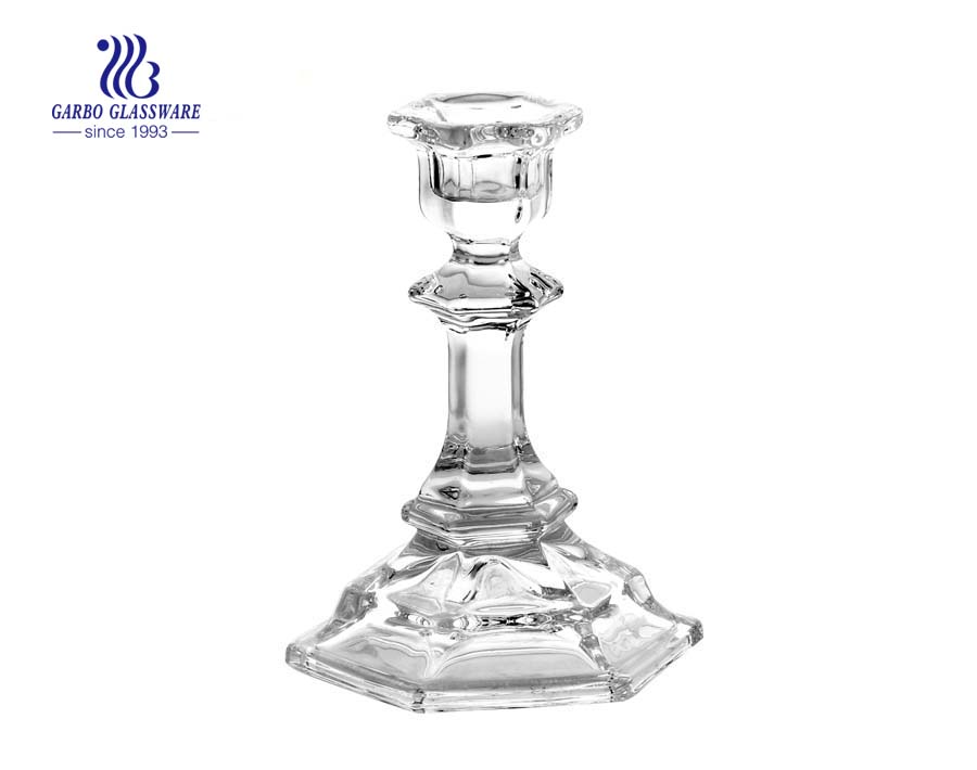 china tall clear glass candle holders