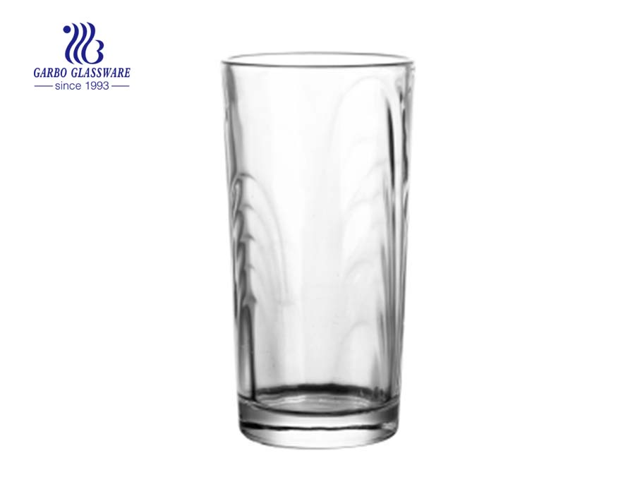 Vaso de vidrio de agua de grano interno de 200 ml