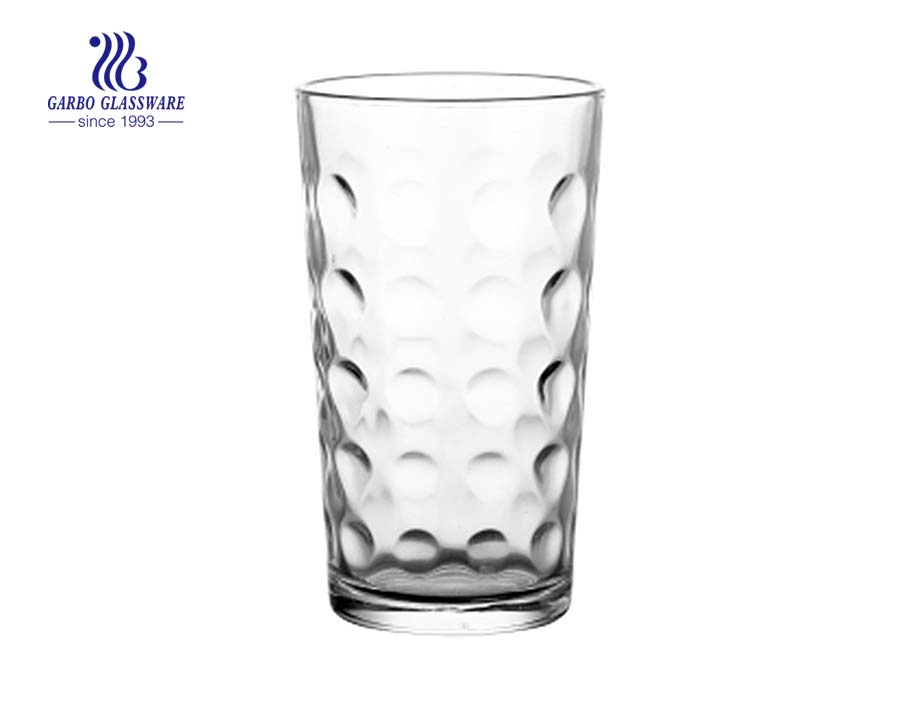 8oz egg shape pressed water glass tumbler 