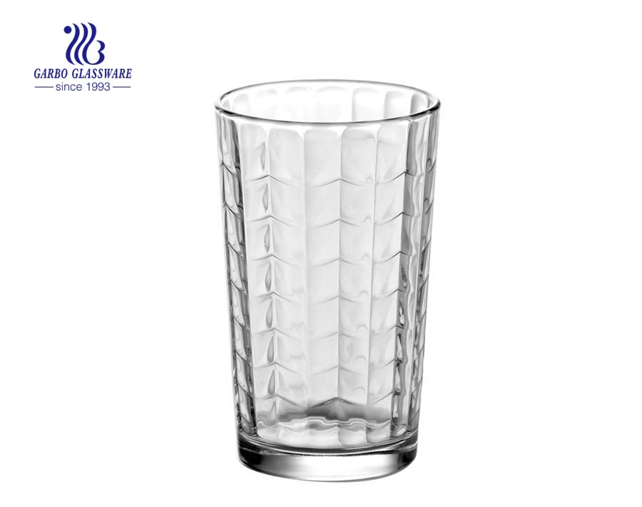 8oz egg shape pressed water glass tumbler 