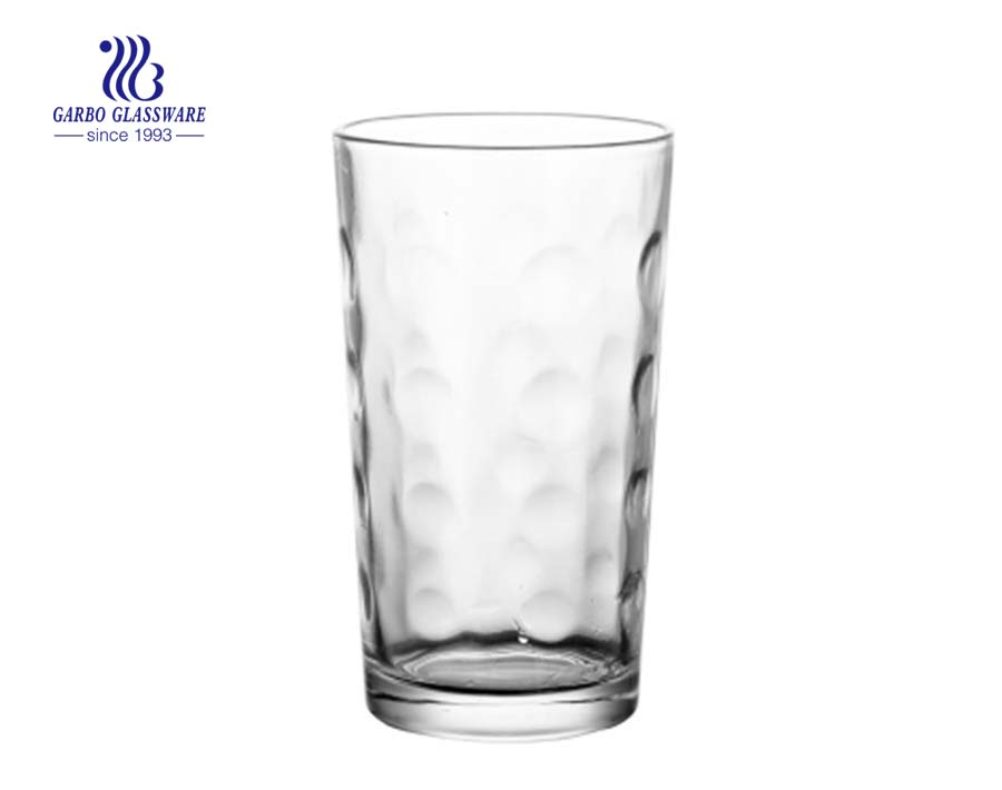 8oz egg shape pressed water glass tumbler 