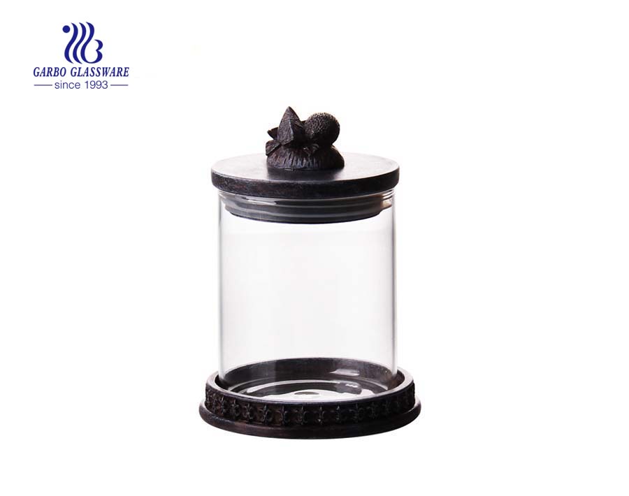 3 pcs set airtight glass candy  jar with lid 