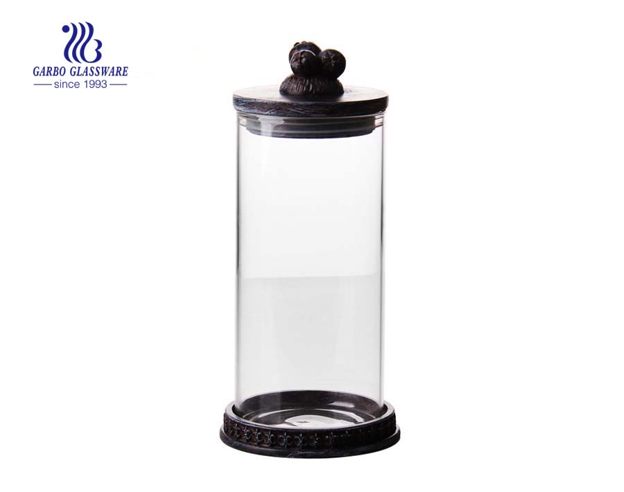 3 pcs set airtight glass candy  jar with lid 