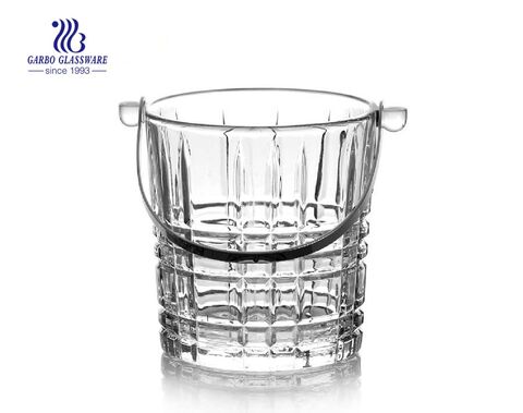 Unique design cut glass ice bucket made in china 