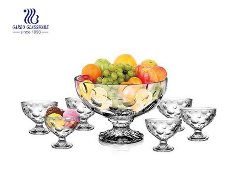 Home furnishing glassware decorative Middle East style fruit bowl set 7PCS