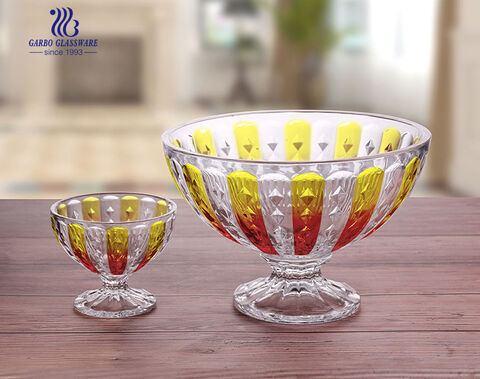 Home furnishing glassware decorative Middle East style fruit bowl set 7PCS