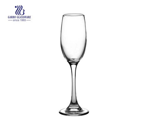 165ml tall thin China glass champagne flutes