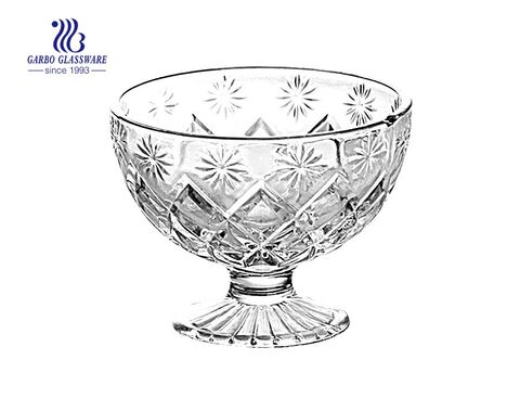 wholesales classic style engraved glass ice cream cup