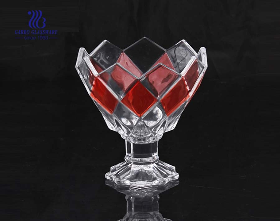 China factory antique colored ice cream glasses