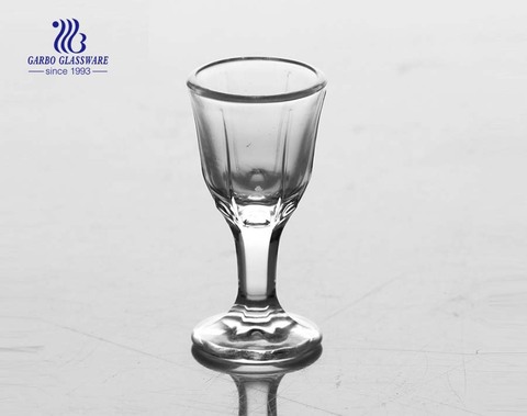 9ml Clear machine made shot glass with foot