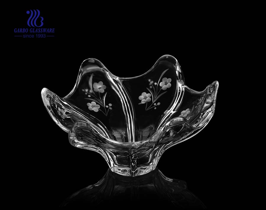 11'' Elegant Glass Fruit Bowl for wedding decoration
