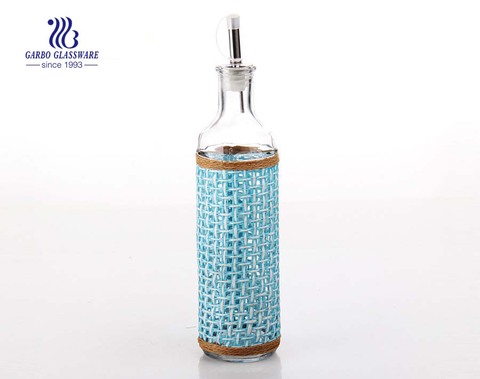 370ml Glass bottle with cover for oil storing