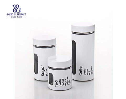 white coating glass food storage containers with airtight lids