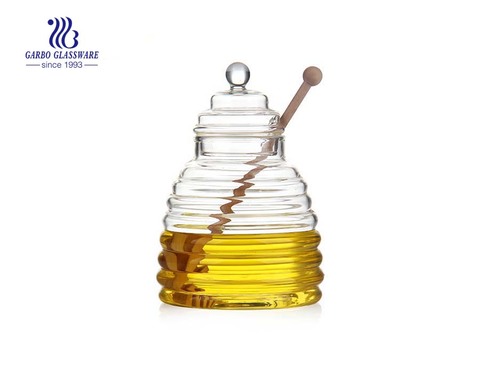 600ml Heat resistant borosilicate glass oil bottle with glass lid