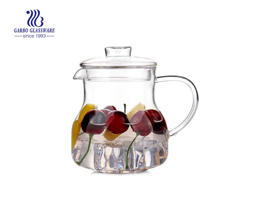 304 Stainless steel infuser borosilicate glass teapot 1L