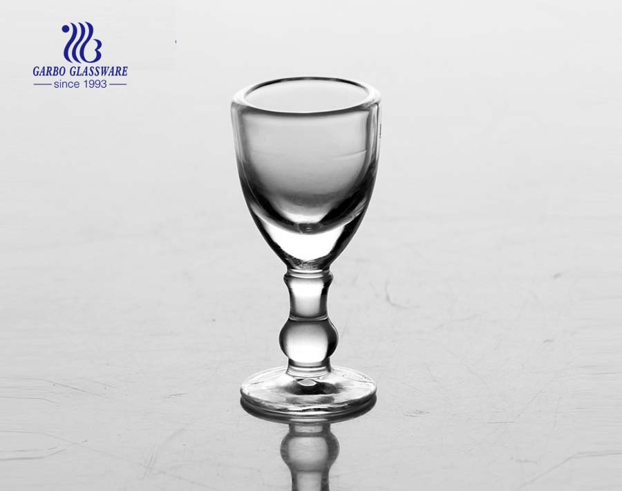 1.5 أوقية زجاج يدوي الصنع مع تصميم شكل مسموع