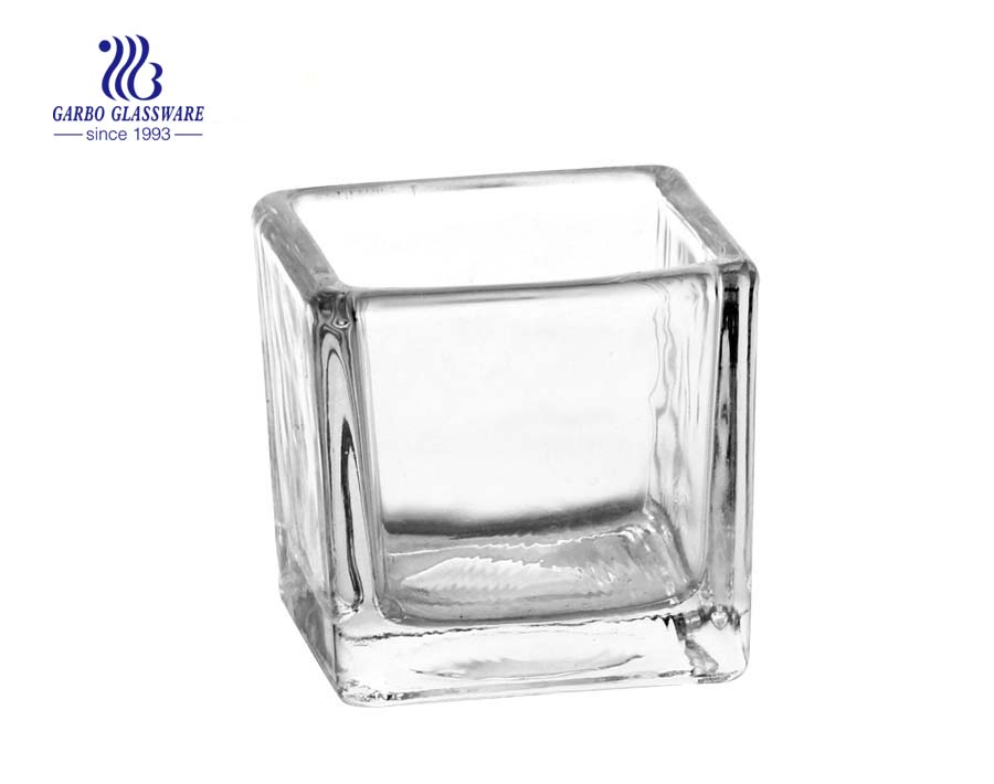 Square Glass Candle Holders