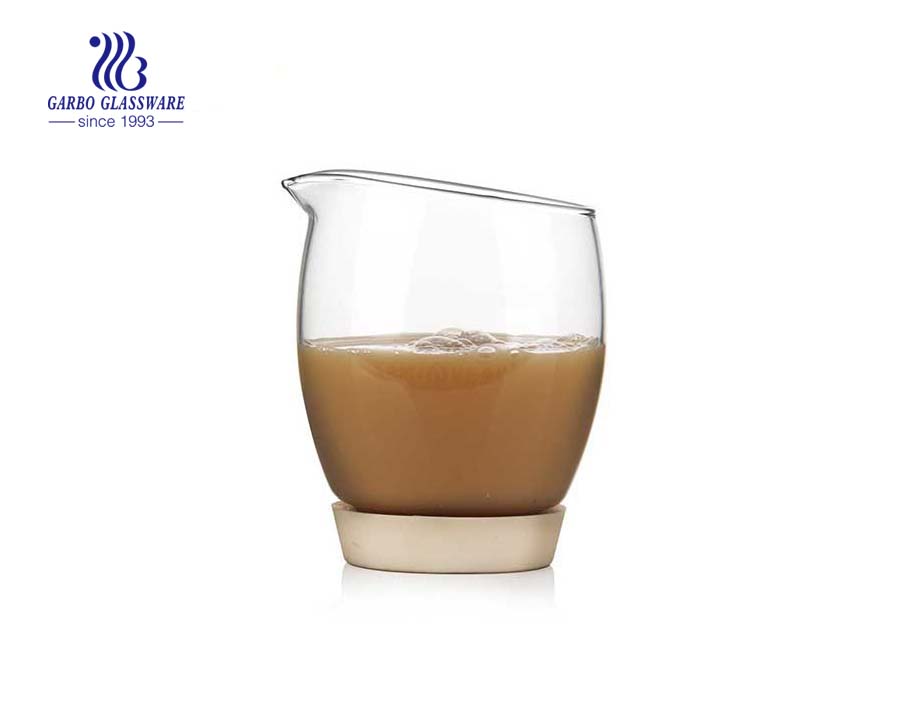 Tasse en verre à paroi unique pour boisson froide et chaude de 11 oz pour le lait