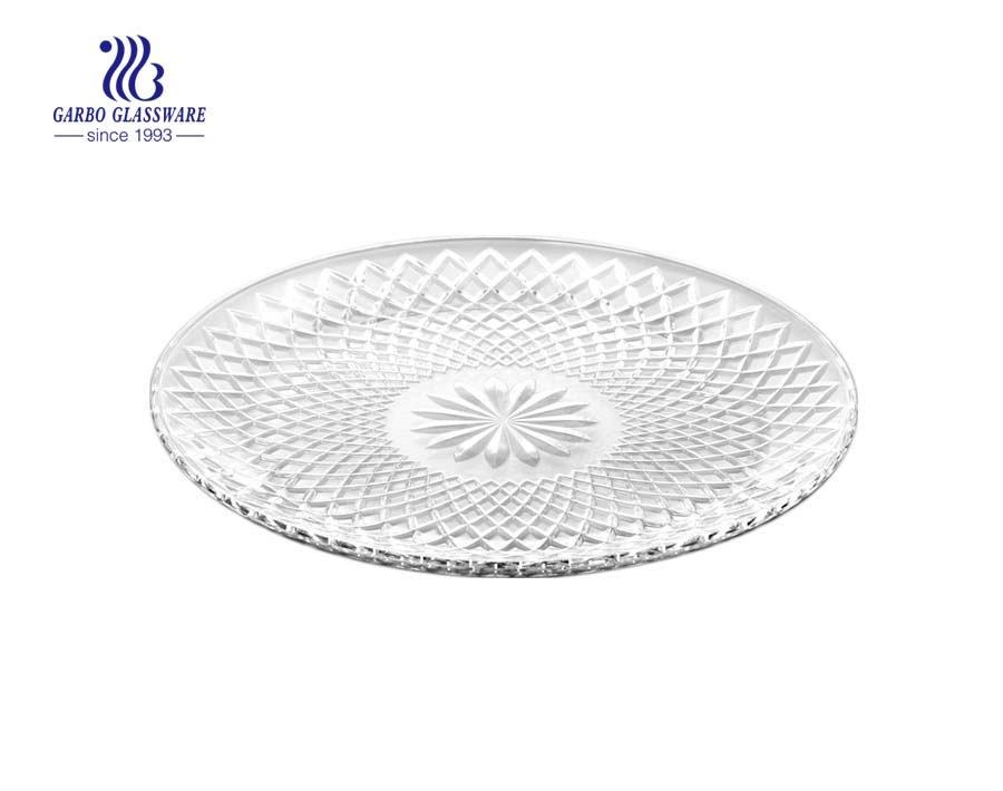 7.5-inch glass salad plates with apple designs glass salad plates wholesale suppliers