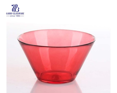 V shape glass salad bowl kitchenware