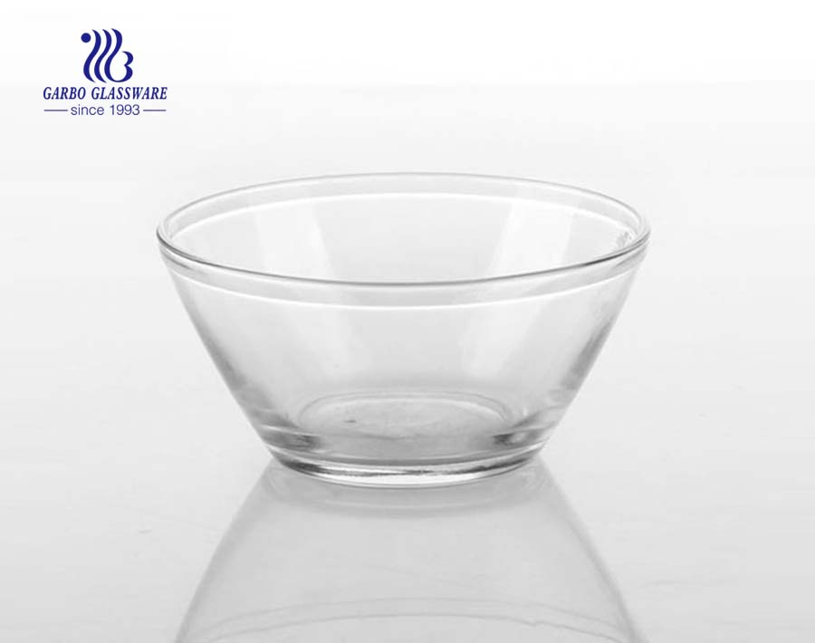 V shape glass salad bowl kitchenware