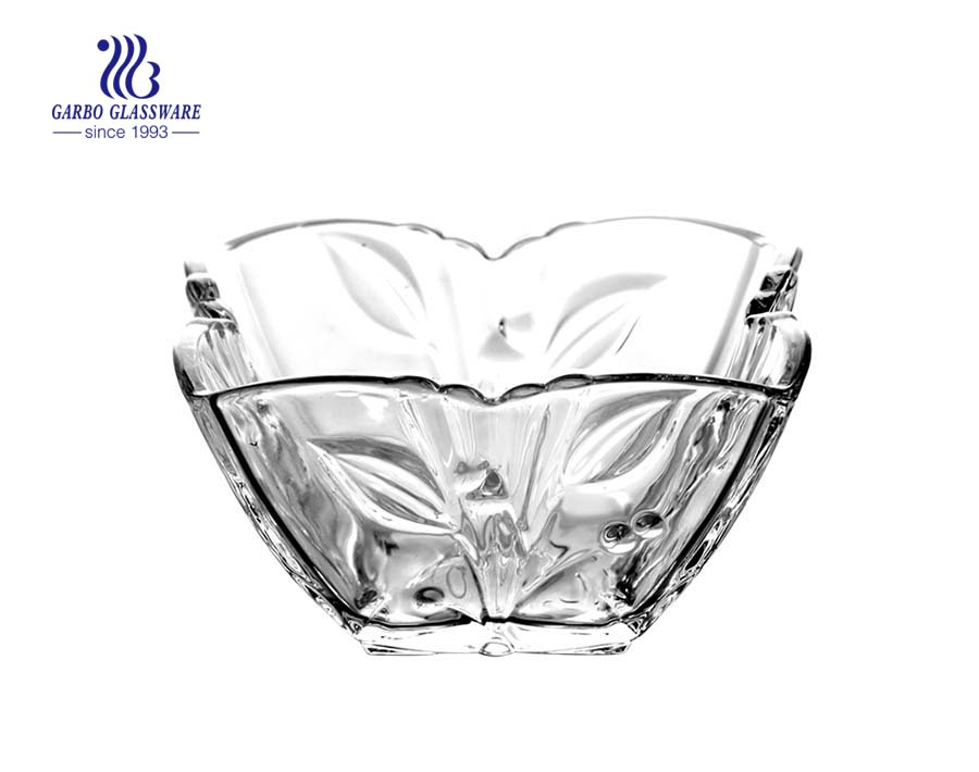 V shape glass salad bowl kitchenware