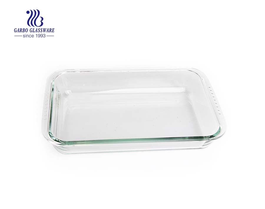 2.2L Baking glass dish with ear for oven safe 