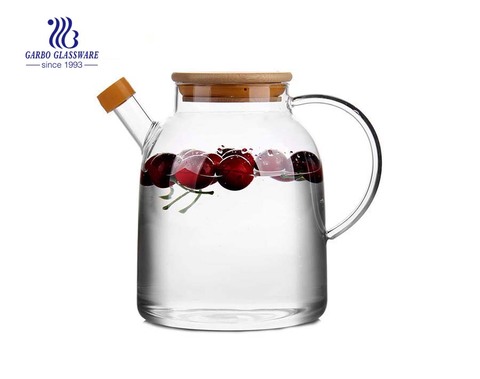 Cristalería pyrex resistente al calor olla de agua de vidrio pyrex de gran capacidad 1.6L